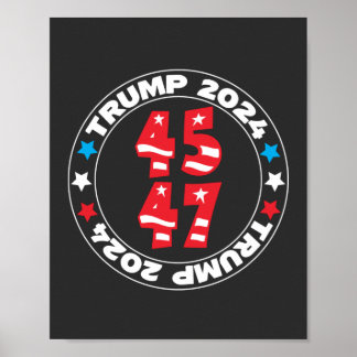 Poster Trump Para As Eleições Presidenciais De 2024 45 47