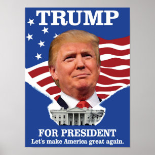 Póster Trump Para Presidente Ronald Reagan