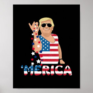 Poster Trump Patriótico 4 De Julho América Liberdade Inde