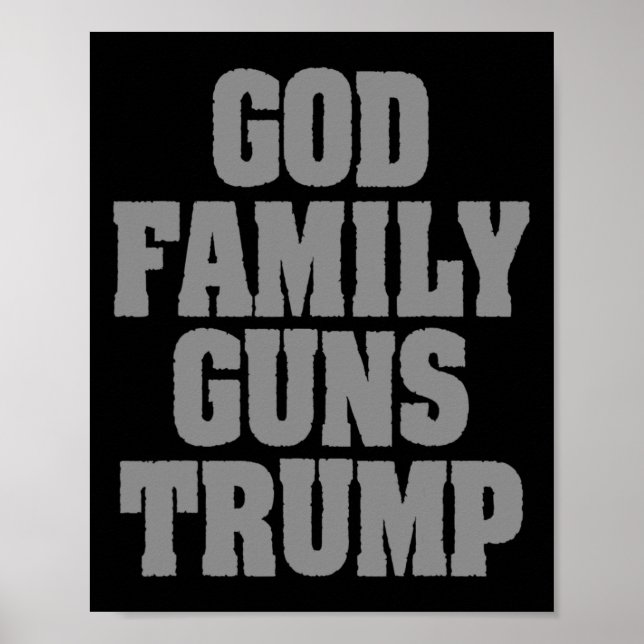 Poster Trump Patriótico Família Guns Trump (Frente)