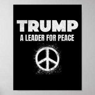 Poster Trump Paz Presidente Trump Um Líder Para a Paz _3 