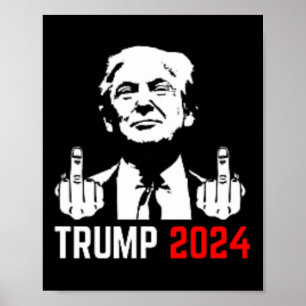 Poster Trump Prende Os Dedos De 2024 América Usa Flagaind