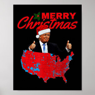 Poster Trump Presidencial Resultados das Eleições Mapeia
