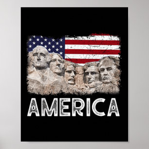 Poster Trump Presidente 45º Rushmore Monte Bandeira Ameri