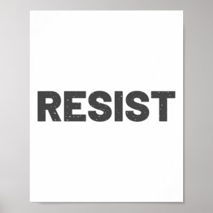 Poster Trump Resistir Protesto Político Impugnar Anti Gov