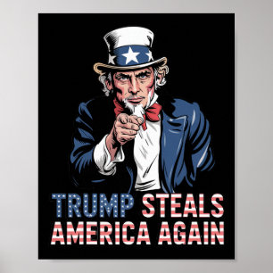 Poster Trump Rouba a América Novamente