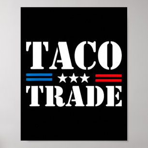 Poster Trump Sempre Desiste Taco Troca Meme Engraçado