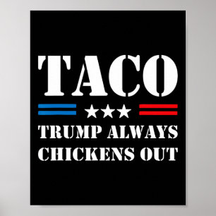 Poster Trump Sempre Desiste Taco Troca Meme Engraçado 1