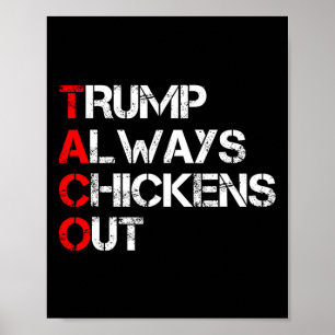 Poster Trump Sempre Desiste Taco Troca Meme Engraçado 2