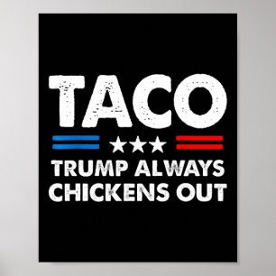Poster Trump Sempre Desiste Taco Troca Meme Engraçado 5