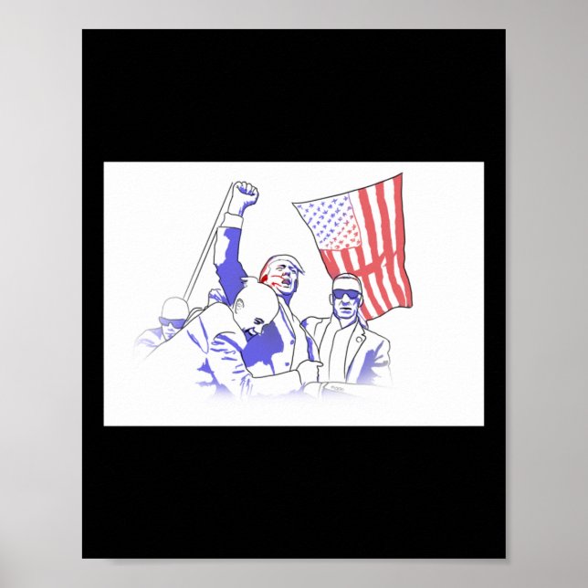 Poster Trump Shot Em 2024 (Frente)