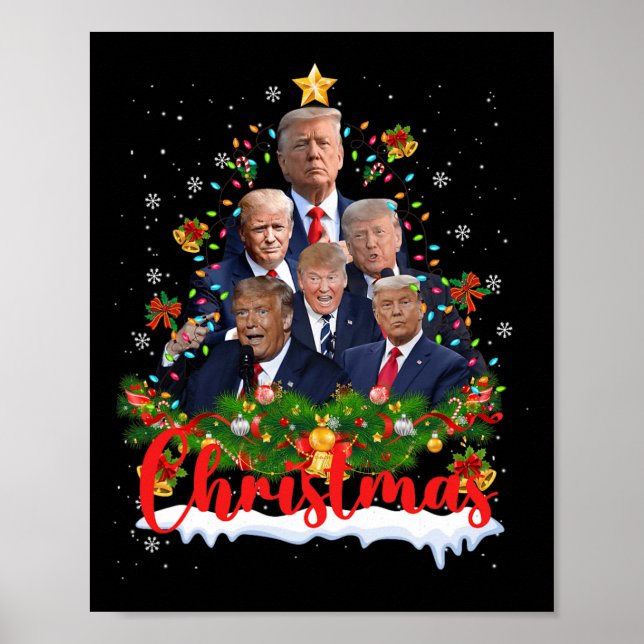 Poster Trump Supporter Árvore de Natal - Página inicial d (Frente)