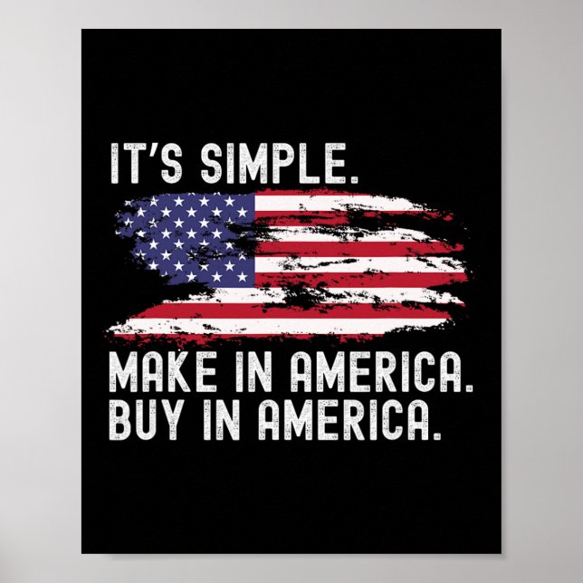 Poster Trump Tariff Trade Make in America Comprar (Frente)