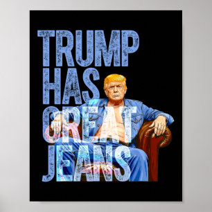 Poster Trump Tem Ótimas Calças Camiseta Engraçada de Meme