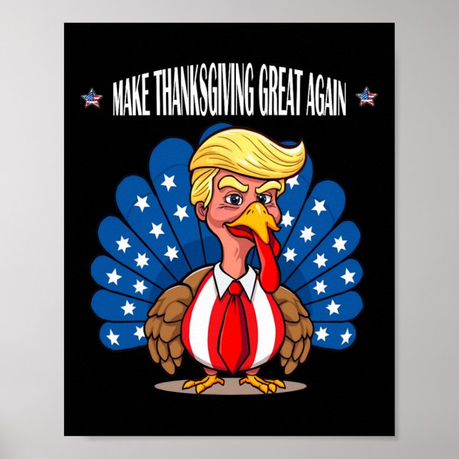 Poster Trump Torna Excelente de Ação de Graças Novamente  (Frente)