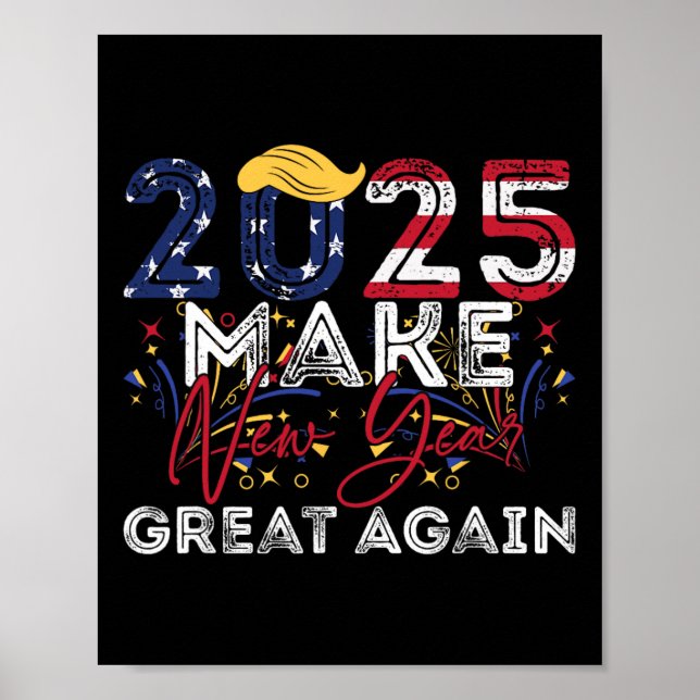 Poster Trump Torna Excelente De Ano Novo Novamente Felize (Frente)
