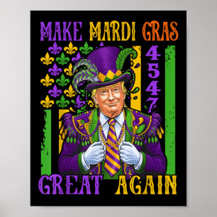 Poster Trump Torna O Excelente Mardi Gras Novamente Engra
