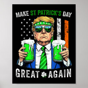 Poster Trump Torne Excelente De Dia de São Patrício Novam