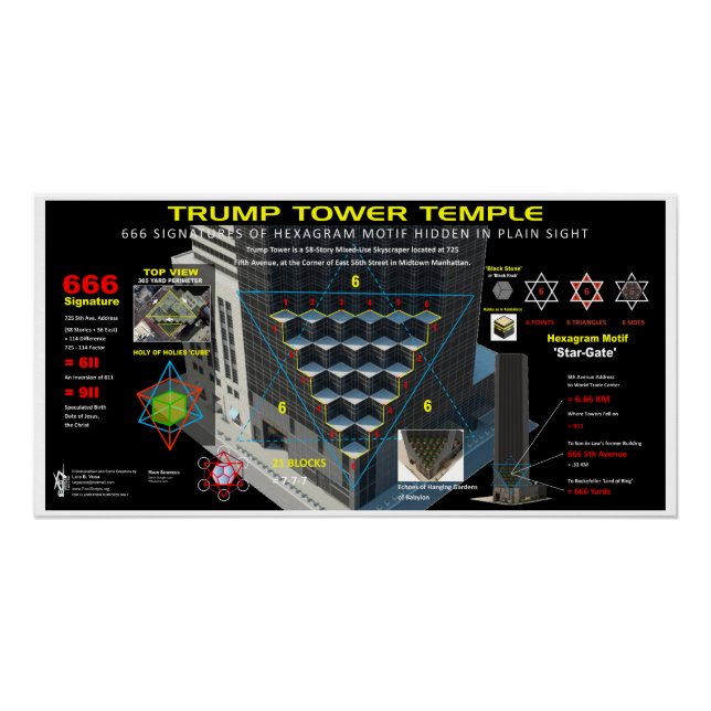 Póster Trump Tower Hexagram (Frente)