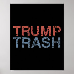 Poster Trump Trash 2024 Retro Grunge Vintage Garbyge Para