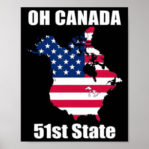Poster Trump Usa Canada Funny 51 rua State