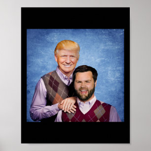 Poster Trump Vance 2024 Irmãos Funny Gifts Trump E Tr