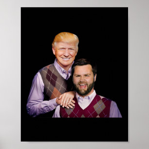 Poster Trump Vance 2024 Irmãos Funny Parody Trump J.d.