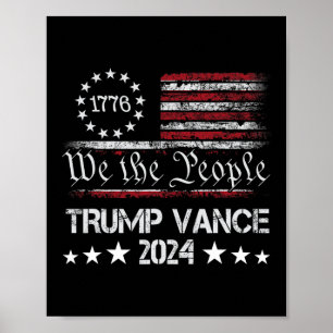 Poster Trump Vance 2024 Presidente Trump Apoiador Re-elec