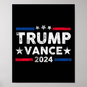 Poster Trump Vance 2024 Presidente Trump Apoiador Re-elec