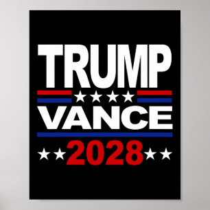 Poster Trump Vance 2028 Presidente Republicano de Terceir
