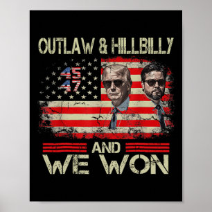 Poster Trump Vance Ganhamos o Dia da Inauguração 2025 47º
