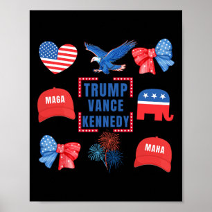 Poster Trump Vance Kennedy Coquete Arco Voto Presidencial
