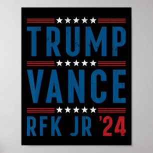 Poster Trump Vance Kennedy Presidente Eleição Republicano