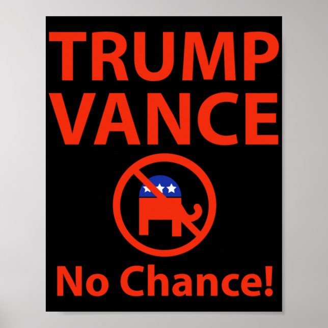 Poster Trump Vance No Chance (Frente)