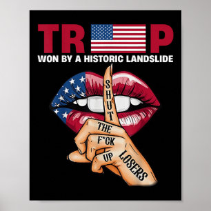 Poster Trump venceu por deslizamento histórico