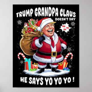 Poster Trump Vovô Claus Yo Yo Yo Natal