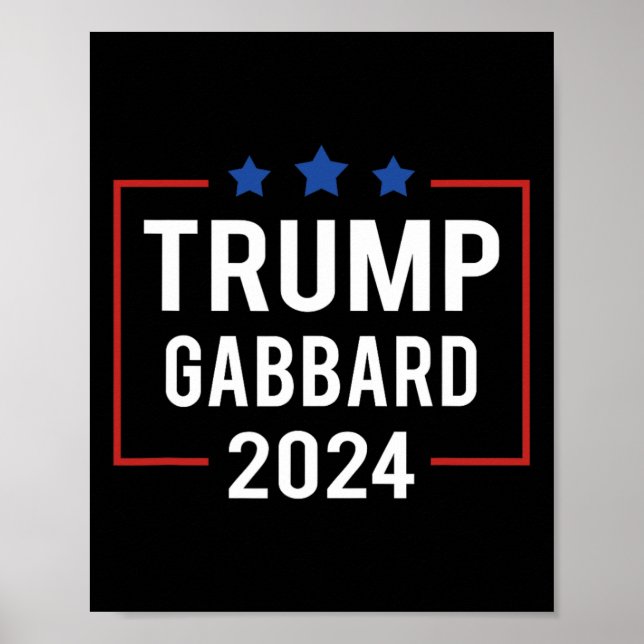 Poster Trump Vp Gabbard 2024 Eleição (Frente)
