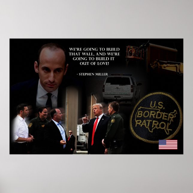 Poster Trump Wall of Love Stephen Miller (Frente)