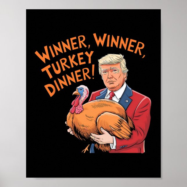 Poster Trump Winner Funny Winner Turquia Janta Graças (Frente)