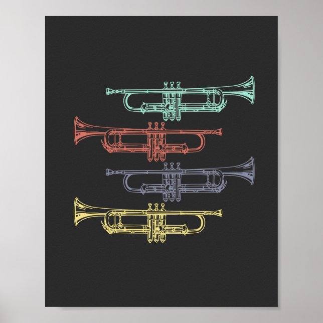 Poster Trumpet Vintage (Frente)