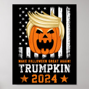 Poster Trumpkin 2024 Usa Torna O Excelente De Halloween N