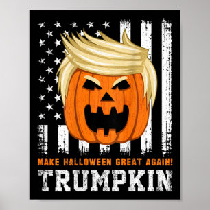 Poster Trumpkin 2025 Faça o Halloween Grande Novamente En