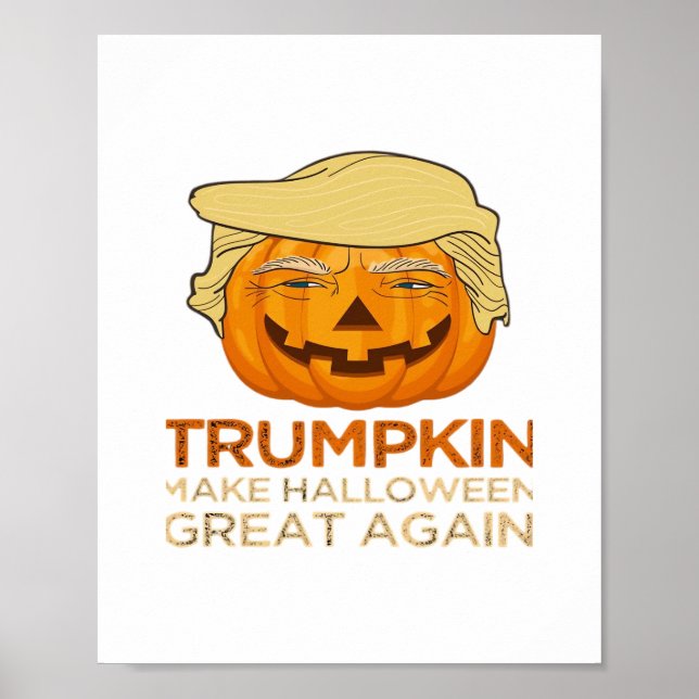 Poster Trumpkin Halloween Engraçado Clássico (Frente)