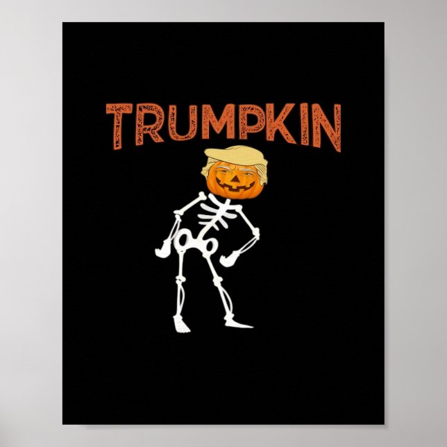 Poster Trumpkin Halloween Engraçado Clássico (Frente)