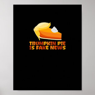 Poster Trumpkin Pumpkin Pie Engraçado Ação de Graças Feit