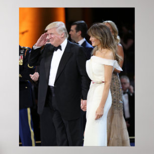 Póster Trunfo de Donald & de Melania no dia de
