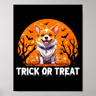 Poster Truque das Mulheres do Dia das Bruxas Cachorro de