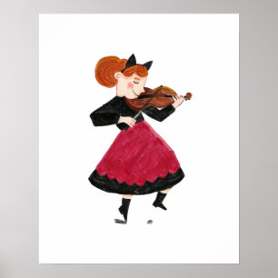 Poster Truque de fantasia para crianças bonitas do Hallow