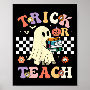 Poster Truque De Halloween De Grooven Ou Ensino De Fantas
