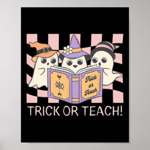 Poster Truque de Halloween em Grooven ou Ensino Teache Fa